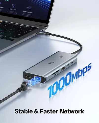 Vista 8 de Selore - Estación de acoplamiento USB C 3 monitores 3 HDMI 13 en 1