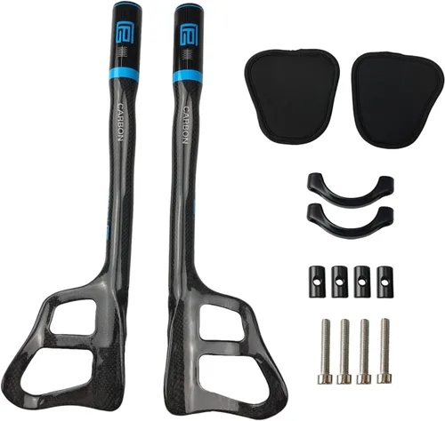Vista 6 de PLATT Manillar TT de carbono para bicicleta, barras aero para triatlón, barras de descanso para ciclismo, para bicicleta de montaña y bicicleta