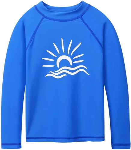 Vista 15 de TFJH E Traje de baño de manga larga para niñas y niños con protección UPF 50+ Un 2shark Royalblue Long