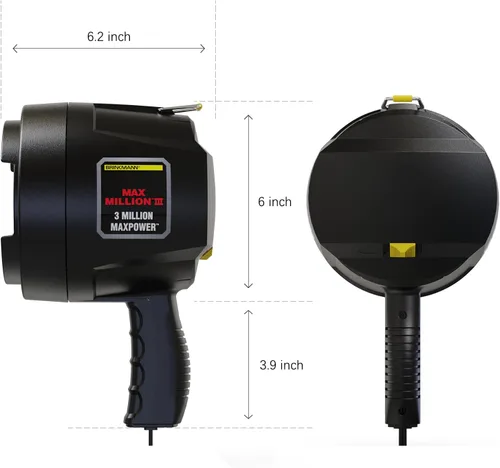 Vista 7 de 800-2301-0 Max Million III con foco de bombilla halógena de 12 V CC y cargador