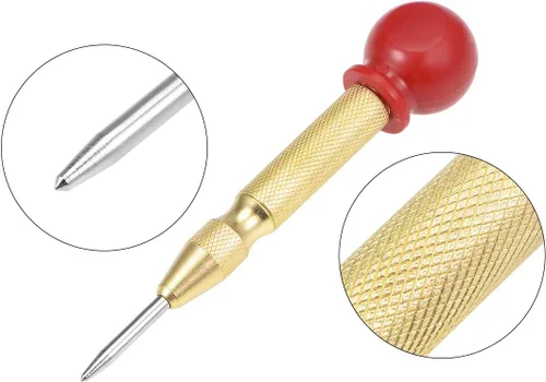 Vista 3 de uxcell Herramienta manual automática de impacto ajustable de 5 pulgadas para metal y madera, plástico, acero Cr-V con caja de latón