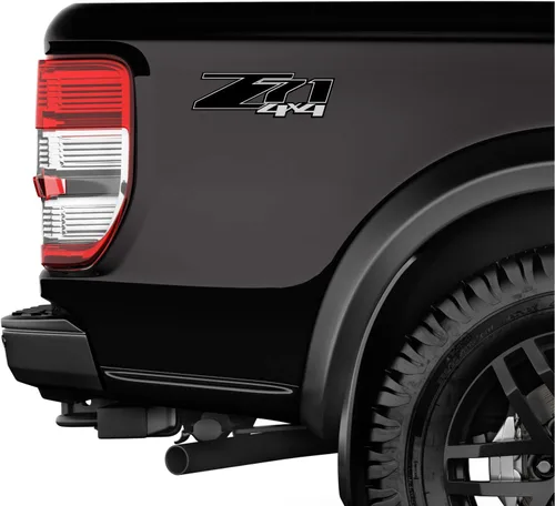 Vista 3 de Z71 4x4 Rojo Negro - F - 1500 2500 HD Pegatinas (Z71 4x4 Negro)