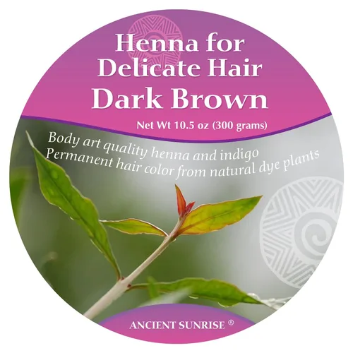 Vista 2 de Ancient Sunrise Henna para cabello castaño oscuro henna para cabello delicado y tipo 4C