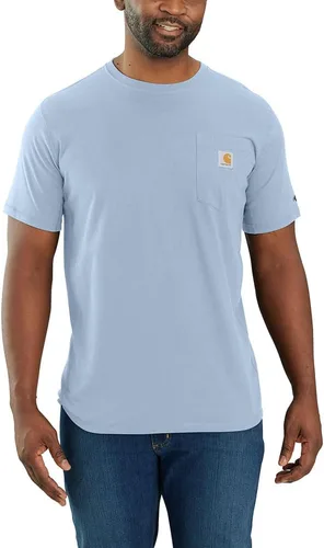 Vista 13 de Carhartt Para Hombre 104616 Force® Ajuste Relajado Peso Medio Manga Corta con Bolsillo Aventurine