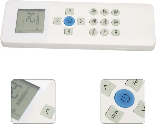 Vista 9 de Control remoto de aire acondicionado de repuesto, compatible con múltiples CA, control remoto universal para unidades de aire acondicionado