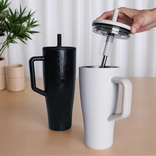 Vista 9 de Jetstop Kit de popote compatible con Brumate Era de 40 onzas, 2 popotes de acero inoxidable con conectores de popote de silicona, anillos de sellado