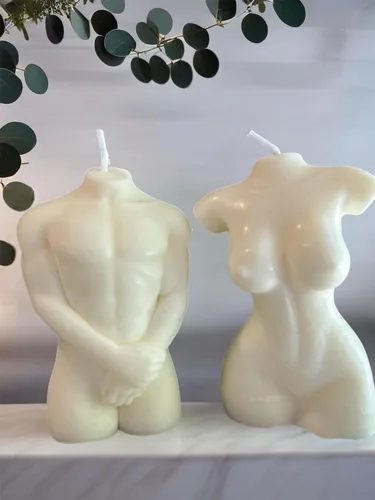 Vista 5 de Women&Man Body Shaped Candles 2 pcs, Torso Candle, Naked Body Candles, Man Body Candle, Woman Body Candle, Handmade Soy Wax Candle