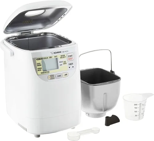 Vista 4 de Zojirushi BB-HAC10 Home Bakery panificadora programable mini de 1 libra, color blanco Bakes 1-Lb Loaves, 13-Hour Delay Timer, Quick-Bake under 2