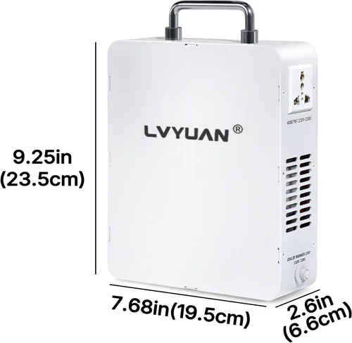 Vista 3 de LVYUAN Transformador elevador de 2000W 110/120V a 220/240V