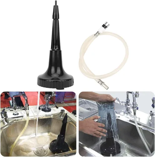 Vista 3 de Jarra Enjuagadora Licuadora Enjuagadora Comercial Cobre Plástico Mezclador de Vidrio Portátil Enjuagadora Taza Lavadora de Vidrio Para Bar Café