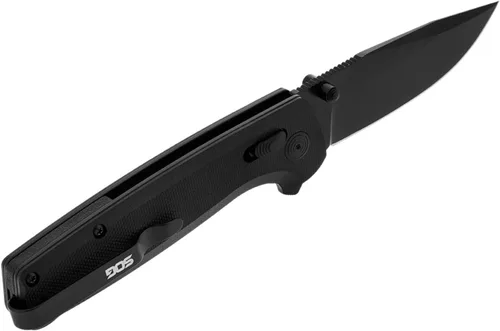 Vista 4 de SOG Terminus XR G10 para llevar a diario, cuchillos plegables de bolsillo resistentes EDC ambidiestros Mango G10 Hoja de acero D2 resistente al