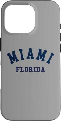 Vista 20 de Miami Florida USA State FL Varsity Style - Carcasa deportiva para iPhone 16