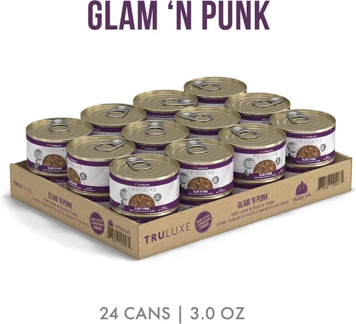 Vista 2 de Comida enlatada sabor cordero y pato TruLuxe Glam 'n Punk marca Weruva (24 unidades de 3 onzas cada una)