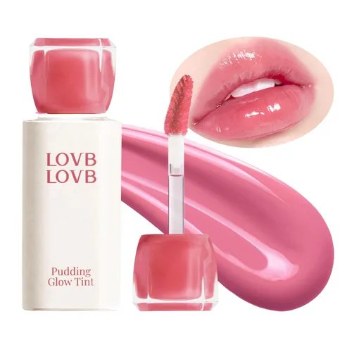 Vista 15 de LOVB LOVB Pudding Glow - Tinte de labios coreano, 0.14 onzas, 01 RED BERRY 01 Baya roja