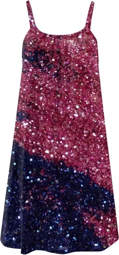 Vista 3 de Floral Sleeveless Mini Dress Women's Casual Loose Print Suspender Beach Sundress Loose Sleeveless Dress Vacation Dresses