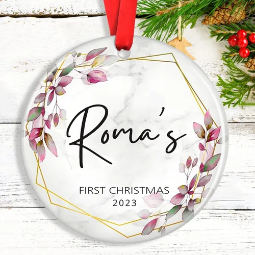 Vista 23 de Adornos de Navidad personalizados para camión volquete, adorno personalizado para bebé, adornos para árbol de Navidad para niños, adornos de camión