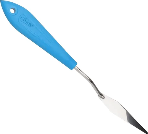 Vista 6 de Ateco Espátula desplazada, paleta con forma de diamante de 1.4 pulgadas, mango de plástico antideslizante, plata