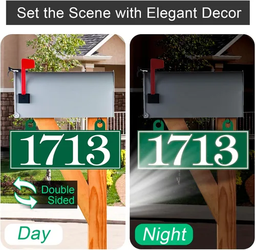 Vista 5 de Placa de dirección colgante – Placa de número de casa personalizada, letrero de dirección, números de casa para exteriores de casa, apartamento