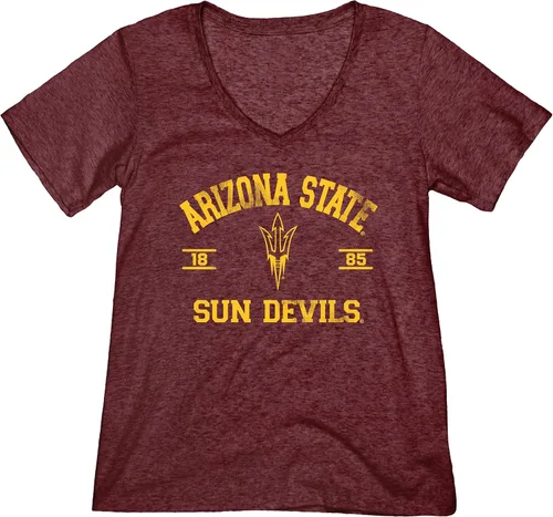 Vista 3 de Blue 84 NCAA Camiseta de mujer de tres combinaciones con mascota