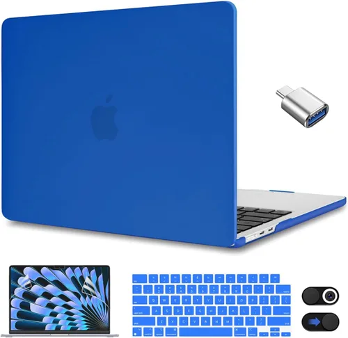 Vista 14 de CISSOOK Funda rosa bebé para MacBook Air de 15 pulgadas lanzamiento 2023 2024 2025, cubierta rígida de plástico rosa tiza con cubierta de teclado