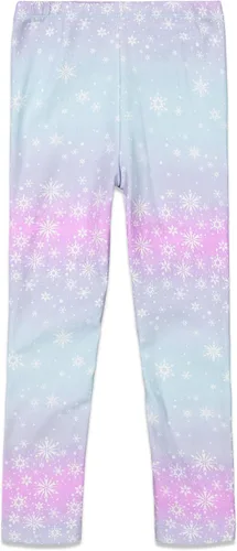 Vista 2 de Disney Frozen - Conjunto de sudadera con capucha con volantes y leggings de forro polar para niñas, tallas de niña pequeña a niña grande (2T - 10-12)