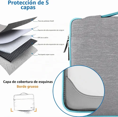 Vista 3 de Hseok - Funda para computadora portátil de 13 a 14 pulgadas, maletín compatible con MacBook Pro de 14 pulgadas M4/M3/M2/M1, todos los modelos de Mac