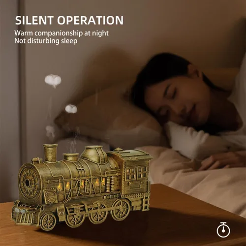 Vista 9 de Difusores de aire de tren de vapor para el hogar, humidificador de aromaterapia y difusor de aceites esenciales, difusor de aromaterapia silencioso
