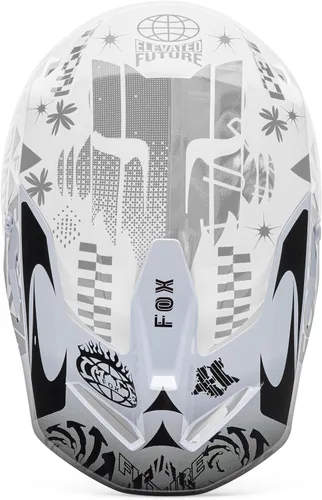 Vista 20 de Fox Racing V1 Casco de Motocross Dirt Bike con Visera, Negro, Pequeño/Mediano