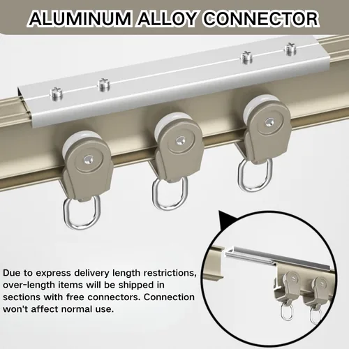 Vista 7 de Curved Shower Curtain Rod Ceiling Curtain Track Rieles Para Cortinas Corredizas De Techo Mount For Room Divider, L Shape U Shape Bay Windows, RV