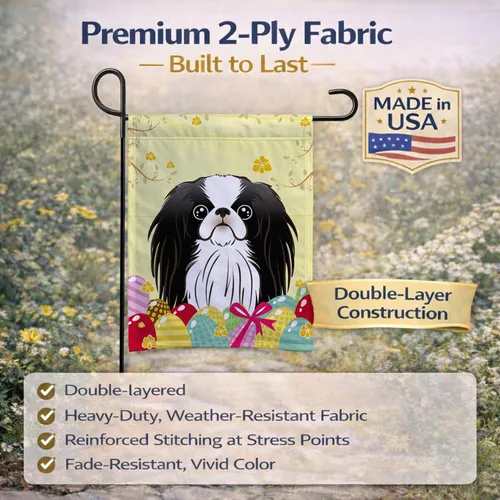 Vista 45 de Caroline's Treasures BB1923GF Bandera decorativa para jardín con diseño de Border Collie, para caza de huevos de Pascua, para jardín, jardín, patio