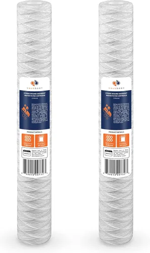 Vista 11 de Aquaboon Cartucho de filtro de agua para heridas de cuerda de 1 micrón, 20 x 2.5 pulgadas, reemplazo del filtro de agua para toda la casa