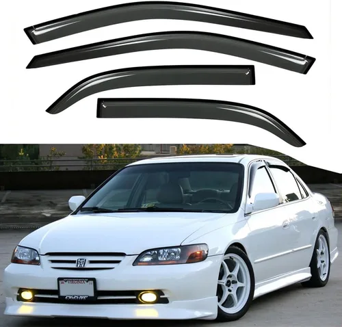 Vista 14 de Visera lateral para ventana lateral, deflector de viento, protector de lluvia para Honda Accord Coupe 2003-2007, 2 piezas de montaje exterior