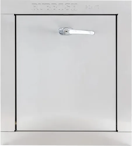 Vista 9 de Manija universal de acero inoxidable compatible con ADA en L con cierre estándar de 12 pulgadas de ancho x 15 pulgadas de alto, puerta de canal