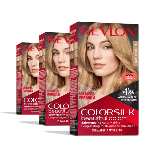 Vista 2 de Revlon Colorsilk Beautiful Color - Tinte permanente para el cabello, versión antigua, rubio sol ultra claro 03 (paquete de 3)