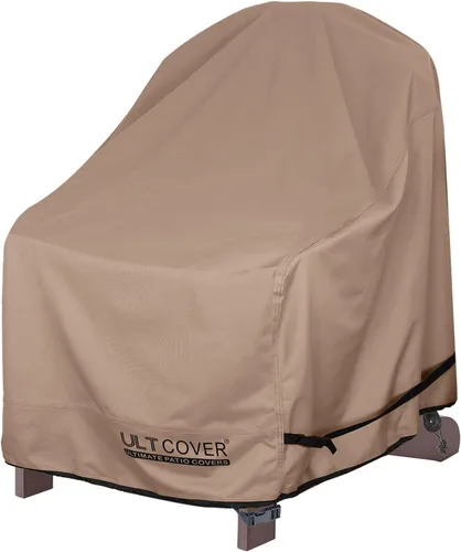 Vista 10 de ULTCOVER Funda impermeable para silla de patio – Funda para silla de césped individual para asiento profundo para exteriores que se adapta a hasta