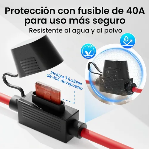 Vista 6 de DC HOUSE - Arnés de cables de 12 V para batería LiFePo4/plomo-ácido 7AH 10AH 12AH