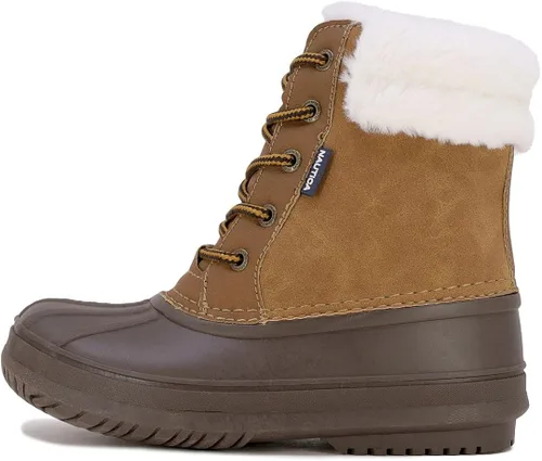 Vista 2 de Nautica Botas de invierno impermeables para niños, botas de pato para niños, niñas y niños, niños (niños grandesniños pequeños)