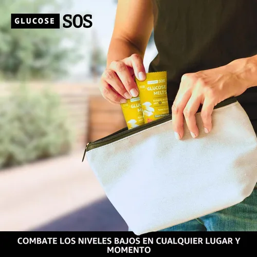 Vista 5 de Comprimidos de Glucosa SOS que se Derriten Hechos con Polvo de Dextrosa, Puré de Frutas Natural, Azúcar, Comprimidos de Glucosa, Suplemento