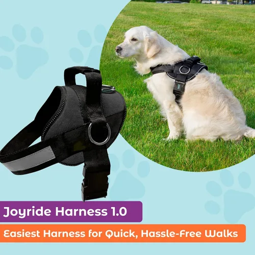 Vista 2 de Joyride Basic Essential Dog Harness 1.0 - Perros pequeños, medianos y grandes, chaleco para mascotas sin tirones con 3 anillos laterales