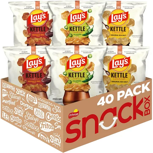 Vista 8 de Lay's Kettle Cooked - Papas fritas sabor jalapeño, 0.85 onzas (paquete con 40 unidades)