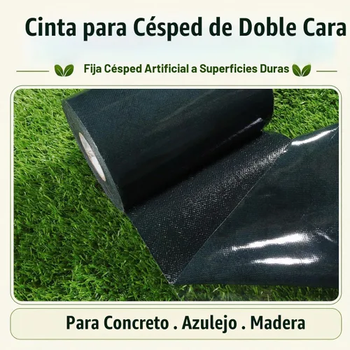 Vista 6 de Cinta de Costura de Césped Artificial de Doble Cara 6" x 16' Cinta de Costura Autoadhesiva para Pisos de Concreto y Madera, Patios, Alfombras
