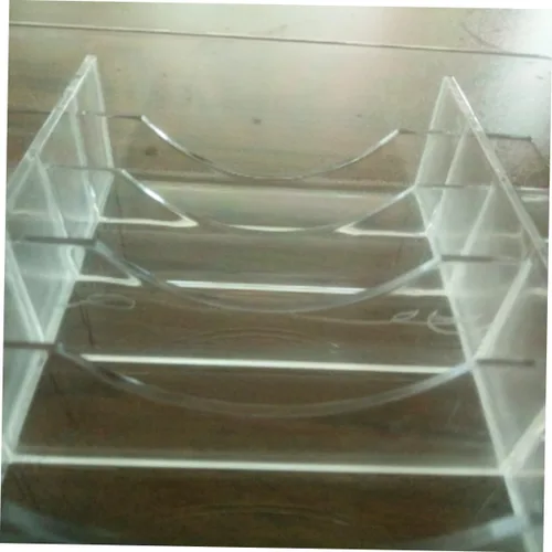 Vista 3 de Elegante organizador de almacenamiento de maquillaje acrílico 40 ranuras para sombra de ojos Blush caja de almacenamiento de acrílico grande