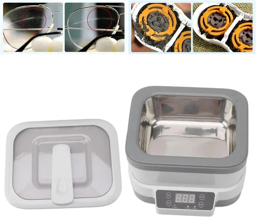 Vista 4 de TOPINCN Limpiador de joyas ultra portátil de 70 W de alta potencia con pantalla de sincronización digital, capacidad de 40.6 fl oz, limpia sin