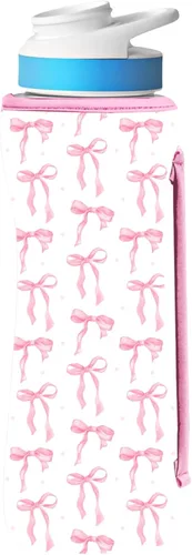 Vista 17 de Funda estampada de 22 onzas compatible con botellas de agua Cirkul para botellas de plástico y acero inoxidable, neopreno de 22 onzas, material que