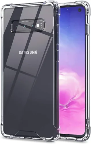 Vista 9 de KIOMY Funda para Samsung Galaxy S10, a prueba de golpes, diseño híbrido, parte trasera de policarbonato duro con interior de TPU flexible 2 en 1