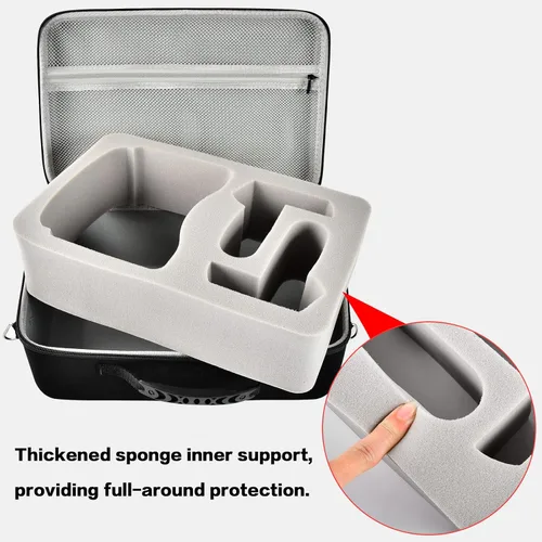 Vista 3 de Hard Carrying Case for Meta for Oculus Quest 2 All-in-One VR Gaming Headset and Touch Controllers Portable Travel Cover Storage Bag with Silicone