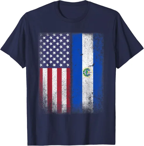 Vista 9 de Salvadoran American Flag El Salvador Salvadorean Salvadorian T-Shirt for Women Kids Men