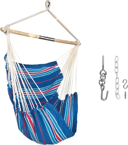 Vista 16 de Bliss Hammocks BHC-412FR - Silla hamaca con flecos de cuerda de isla de 40 pulgadas con herrrajes para colgar y barra separadora, para usar al aire