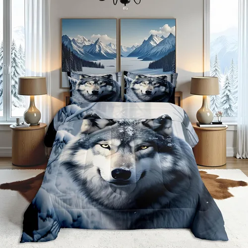 Vista 26 de Castle Fairy Juego de edredón con diseño de gato lindo para niños, tamaño twin, juego de ropa de cama con hojas de flores, luna, noche y cielo