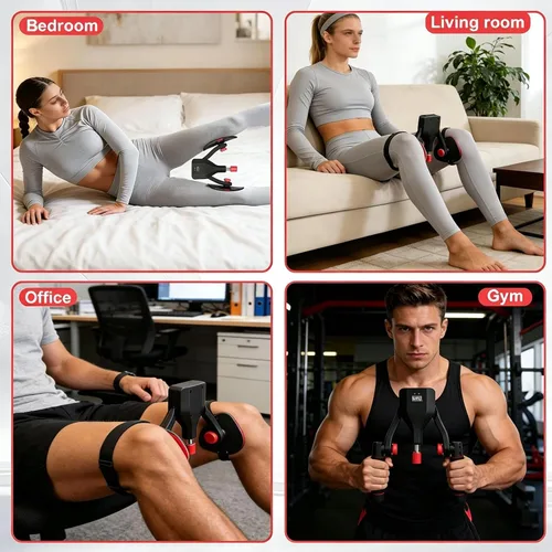 Vista 6 de Ejercitador de muslos internos profesionales para hombres y mujeres, 20-110 libras de Kegel ajustable y entrenador muscular del suelo pélvico